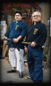 2. Großmeister Machita Kenshinsai mit seinem Sohn